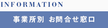 事業所別 お問合せ窓口